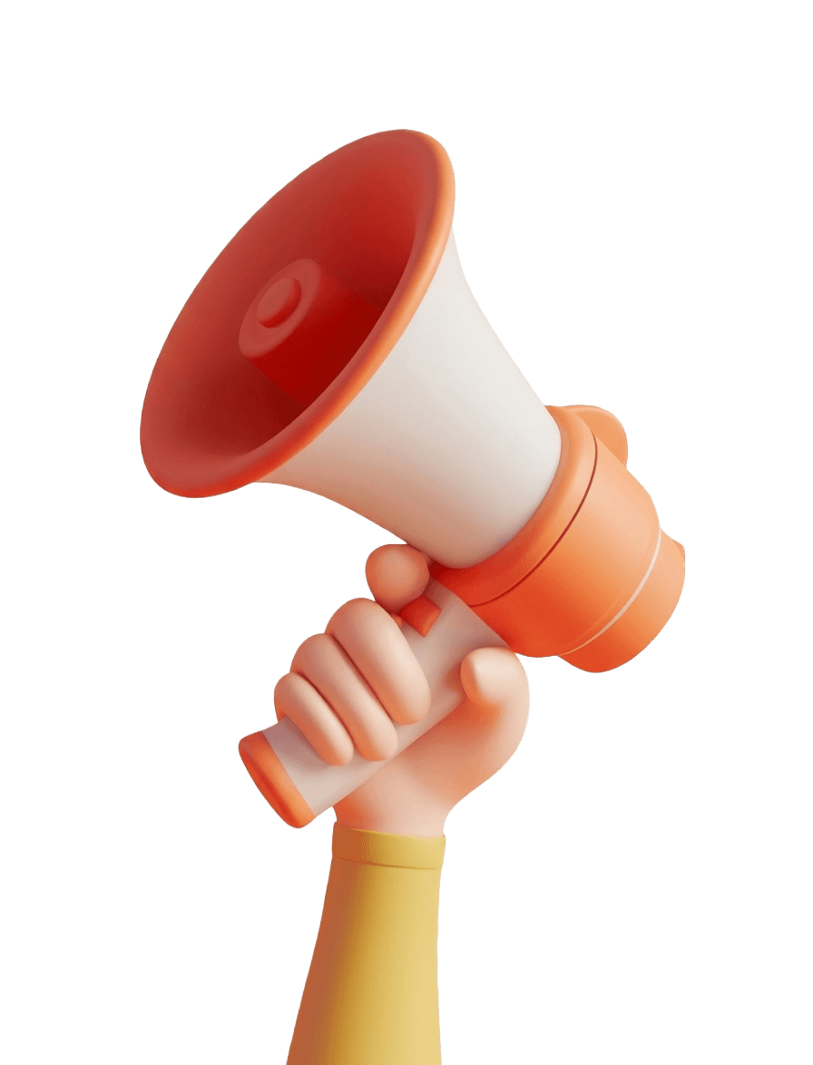 3D Megaphone Advertising